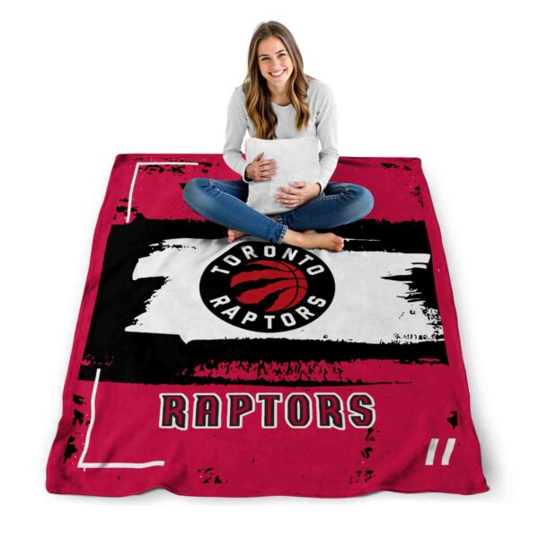 custom toronto raptors paint strokes red white blanket high quality