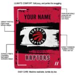 custom toronto raptors paint strokes red white blanket new arrival
