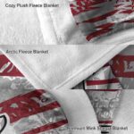 custom troy trojans floral stripes red white blanket best selling