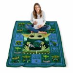 custom tulane green wave baby yoda green blanket best selling