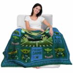 custom tulane green wave baby yoda green blanket best selling