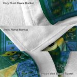 custom tulane green wave baby yoda green blanket best selling