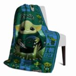 custom tulane green wave baby yoda green blanket best selling