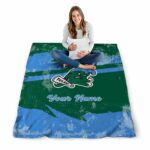 custom tulane green wave grunge streaks green blanket high quality