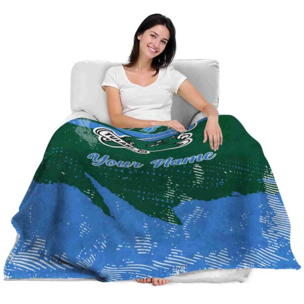 custom tulane green wave grunge streaks green blanket latest model