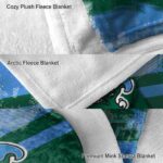 custom tulane green wave grunge streaks green blanket premium grade