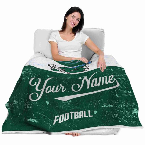 custom tulane green wave grunge texture green white blanket latest model