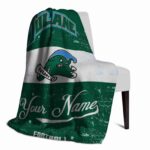 custom tulane green wave grunge texture green white blanket top rated