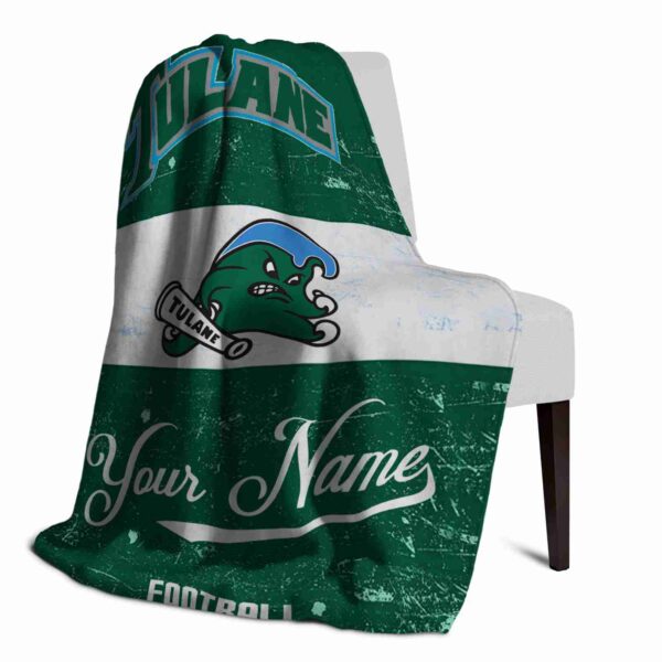 custom tulane green wave grunge texture green white blanket top rated