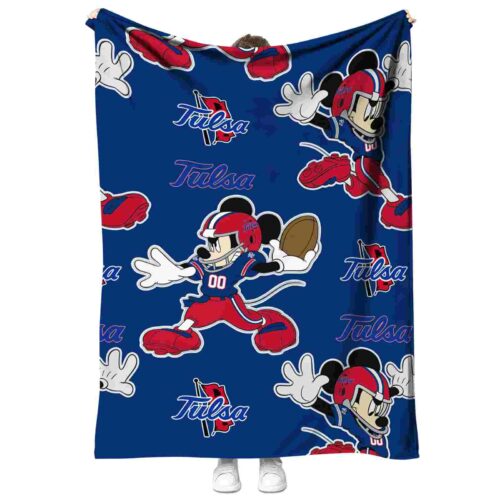 custom tulsa golden hurricane mickey blue blanket best selling