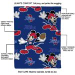 custom tulsa golden hurricane mickey blue blanket new arrival