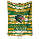 custom uab blazers floral stripes green white blanket best selling