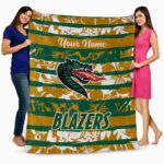 custom uab blazers floral stripes green white blanket best selling