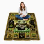 custom ucf knights baby yoda gold blanket best selling