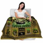 custom ucf knights baby yoda gold blanket best selling