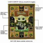 custom ucf knights baby yoda gold blanket best selling