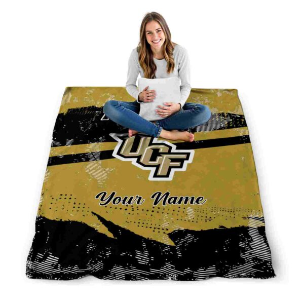 custom ucf knights grunge streaks gold blanket high quality