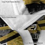 custom ucf knights grunge streaks gold blanket premium grade