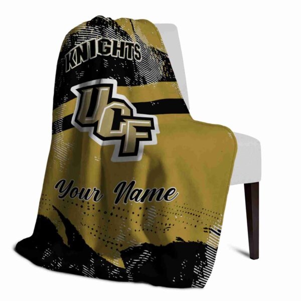custom ucf knights grunge streaks gold blanket top rated