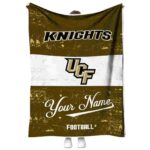 custom ucf knights grunge texture gold white blanket best selling
