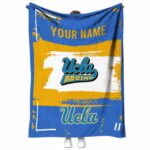 custom ucla bruins paint strokes blue white blanket best selling