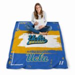 custom ucla bruins paint strokes blue white blanket best selling