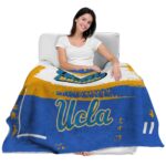 custom ucla bruins paint strokes blue white blanket best selling