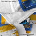 custom ucla bruins paint strokes blue white blanket best selling