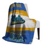 custom ucla bruins paint strokes blue white blanket best selling
