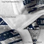 custom uconn huskies floral stripes blue white blanket best selling