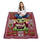 custom umass minutemen baby yoda red blanket best selling