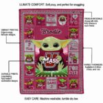 custom umass minutemen baby yoda red blanket best selling
