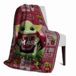 custom umass minutemen baby yoda red blanket best selling
