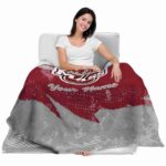 custom umass minutemen grunge streaks red blanket best selling