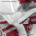 custom umass minutemen grunge streaks red blanket best selling
