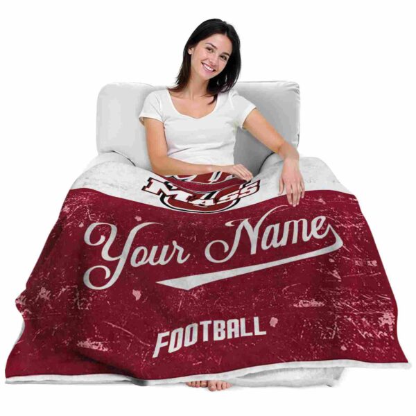 custom umass minutemen grunge texture red white blanket latest model