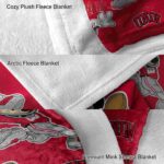 custom unlv rebels mickey red blanket premium grade
