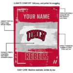 custom unlv rebels paint strokes red white blanket best selling