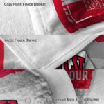 custom unlv rebels paint strokes red white blanket best selling