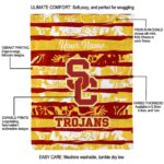 custom usc trojans floral stripes red white blanket best selling