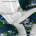custom utah jazz floral stripes navy white blanket best selling