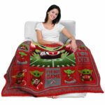 custom utah utes baby yoda red blanket best selling