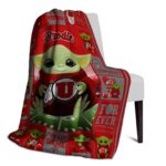 custom utah utes baby yoda red blanket best selling