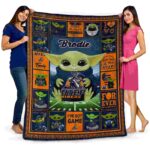 custom utep miners baby yoda blue blanket fashion forward