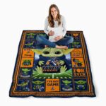 custom utep miners baby yoda blue blanket high quality
