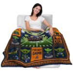 custom utep miners baby yoda blue blanket latest model