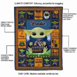 custom utep miners baby yoda blue blanket new arrival