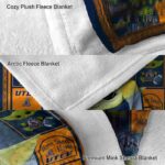 custom utep miners baby yoda blue blanket premium grade