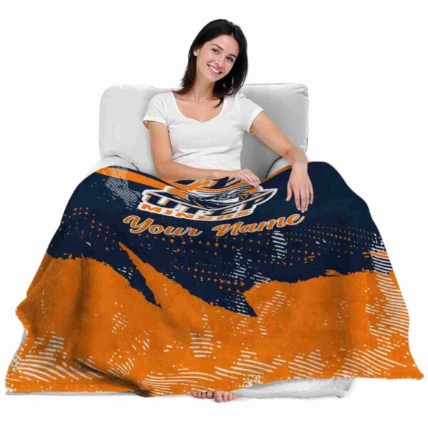 custom utep miners grunge streaks blue blanket latest model