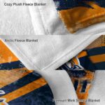 custom utep miners grunge streaks blue blanket premium grade